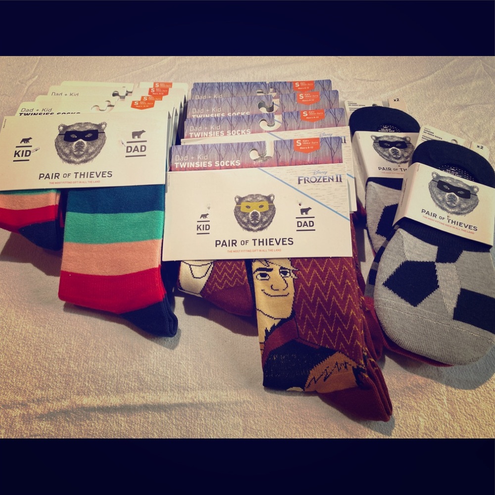 Kid and dad socks